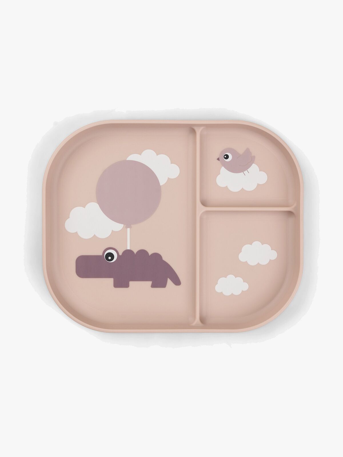 Done By Deer Foodie Opdelt Tallerken Happy Clouds, Pink