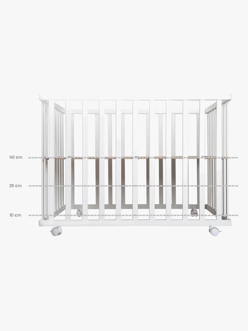 Roba Style Kravlegård med Hjul, White & Green