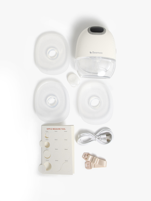 Beemoo CARE Wearable Slim Elektrisk Brystpumpe Single, White