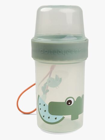 Done By Deer Croco To Go Two-Way Snackbeholder, Green