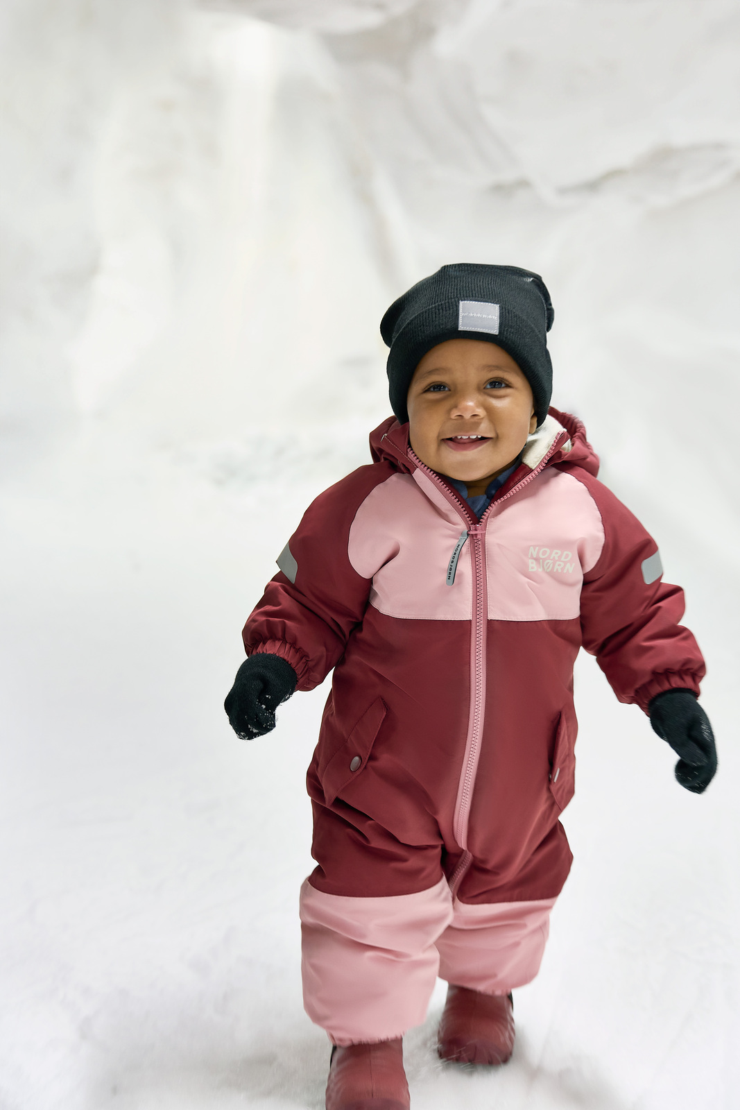 Nordbjørn Fernie Babyflyverdragt, Silver Pink/Oxblood Red