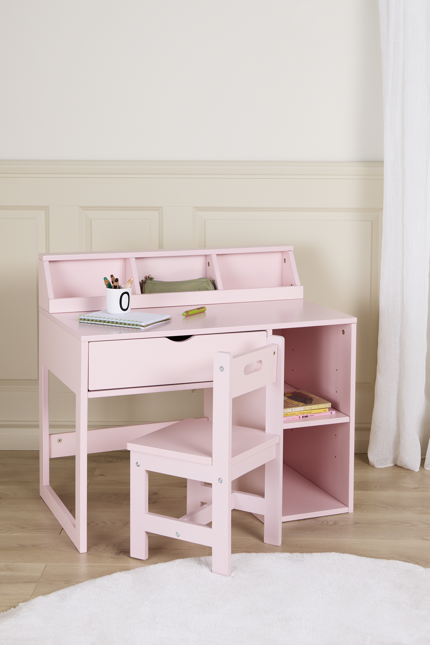 Alice & Fox FAY Skrivebord med Stol, Pink, Børnemøbler, Indretning børneværelse