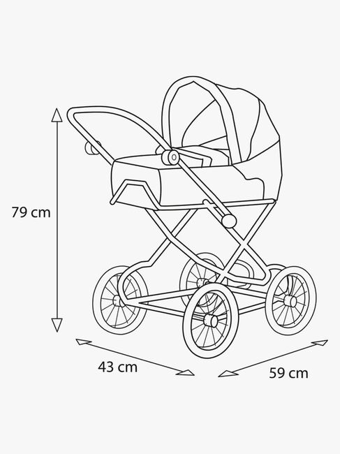 BRIO 24891375 Dukkevogn Kombi, Lyserød