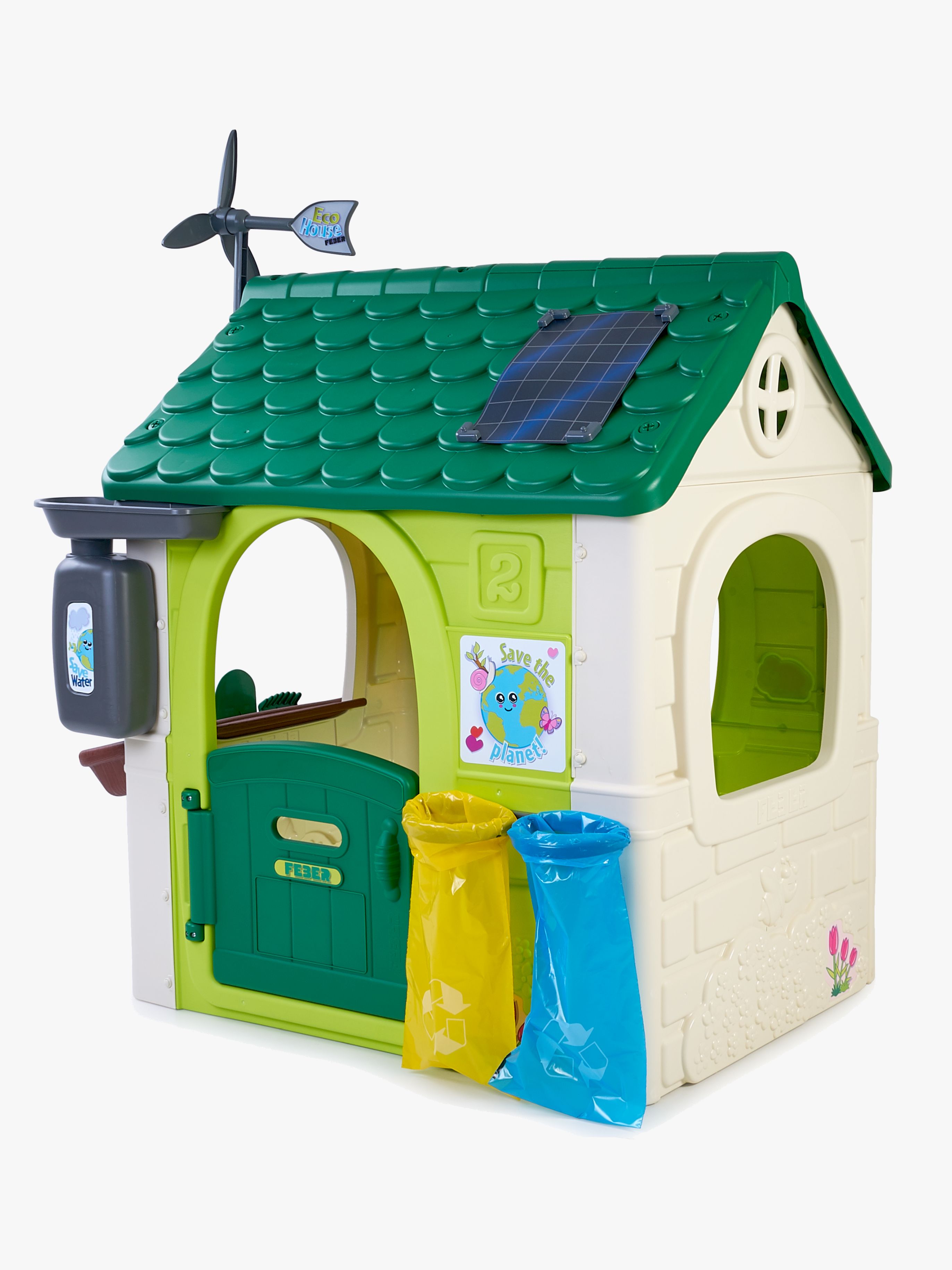 FEBER Eco Legehus, Grøn/Hvid