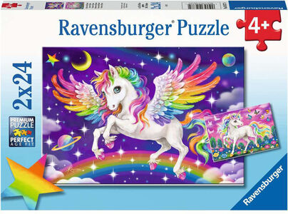Ravensburger Puslespil Unicorn & Pegasus 2x24 Brikker