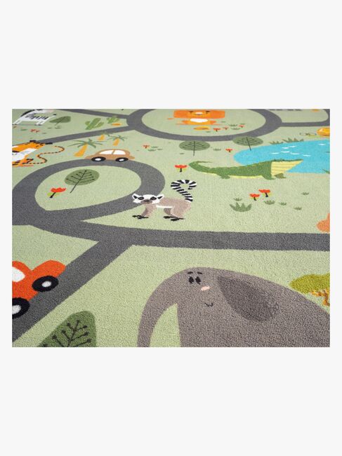 KMCarpets Play Animals Gulvtæppe 140x200, Grøn