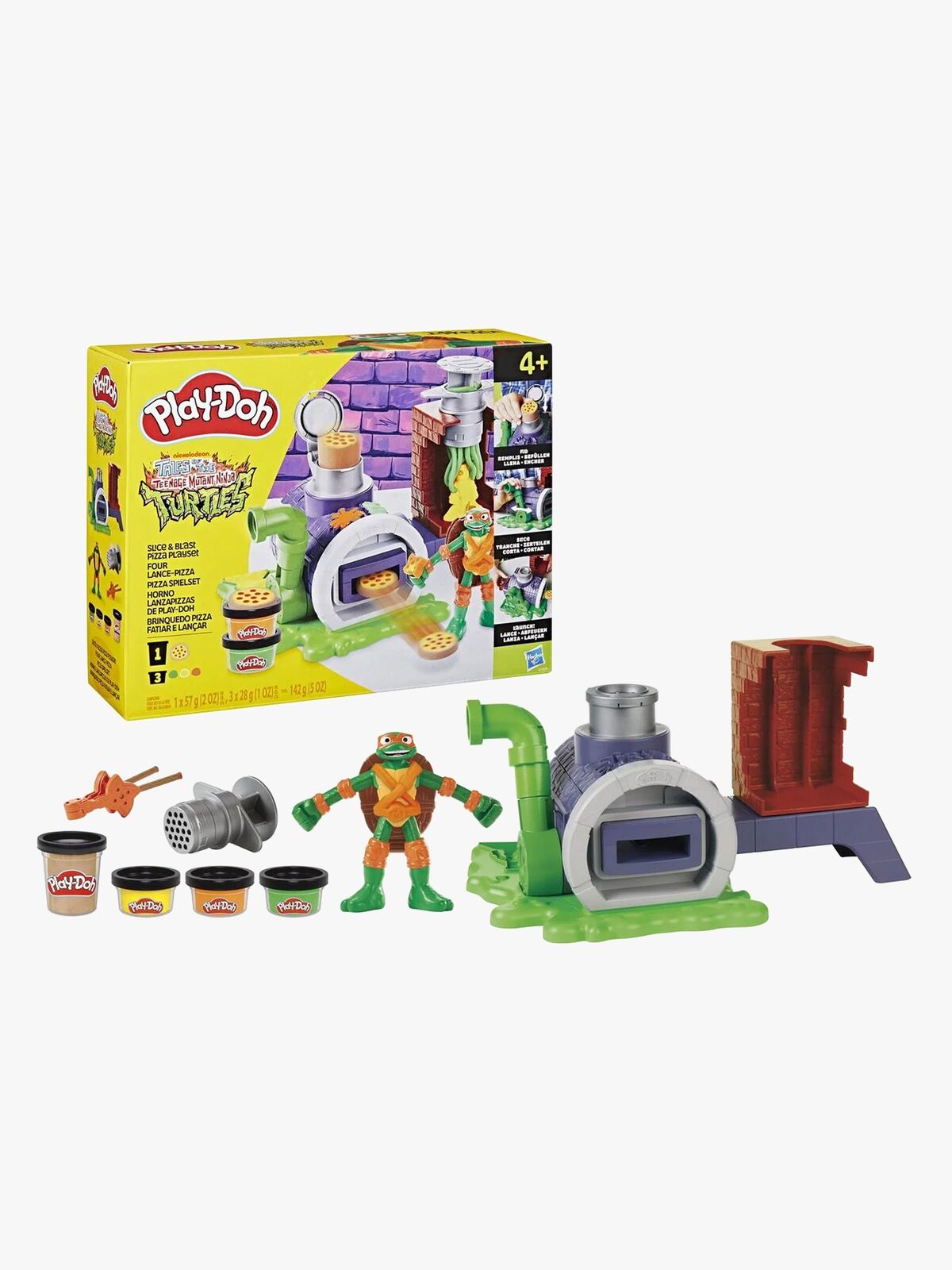 Play-Doh Teenage Mutant Ninja Turtles Modellervoks Slice & Blast Pizza Legesæt