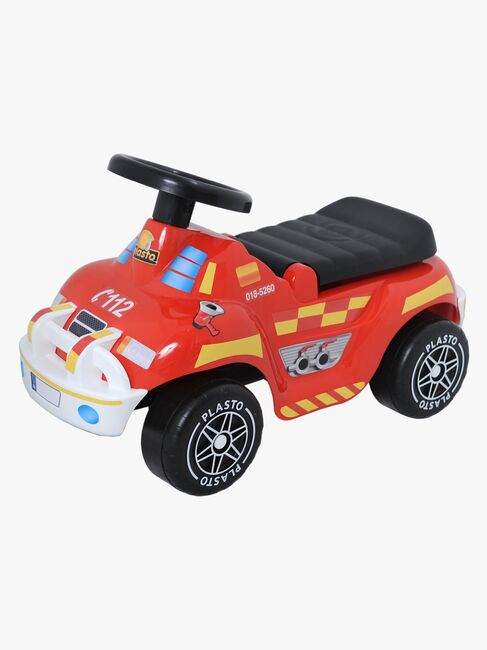 Plasto Gåbil Brandbil m. Stille Hjul