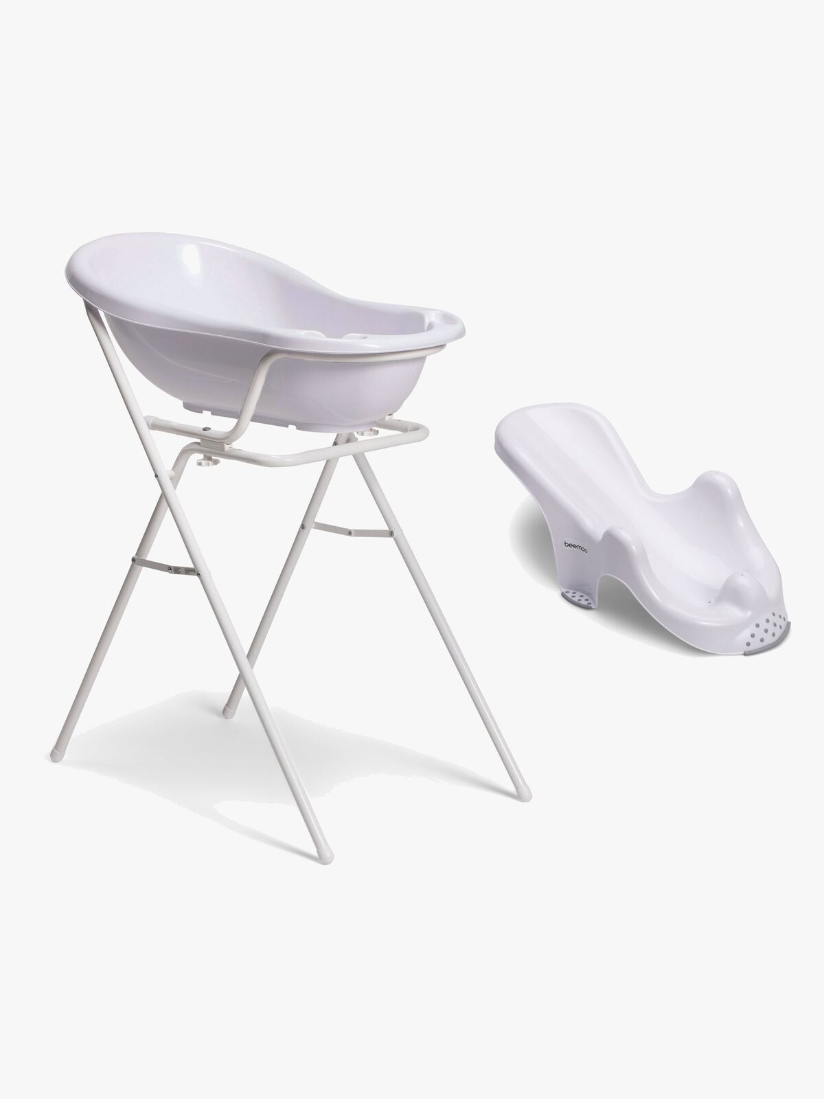 Beemoo CARE Badekar m. Badestol & Stativ, Hvid