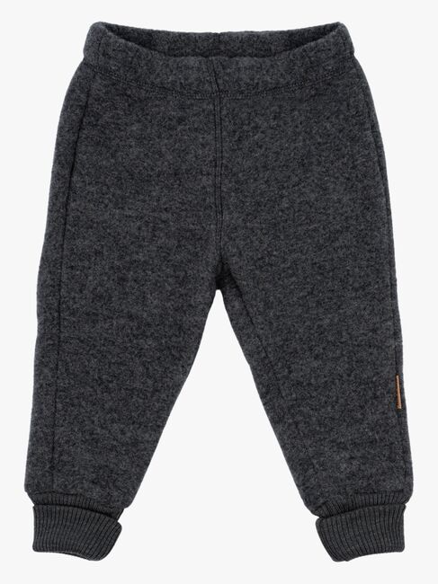 Mikk-Line Fleecebukser Baby Merinould, Anthracite Melange