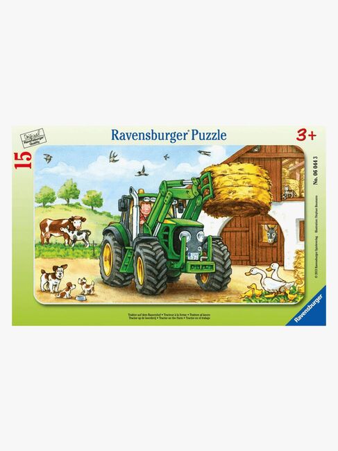 Ravensburger Puslespil Traktor På Bondegården 15 Brikker