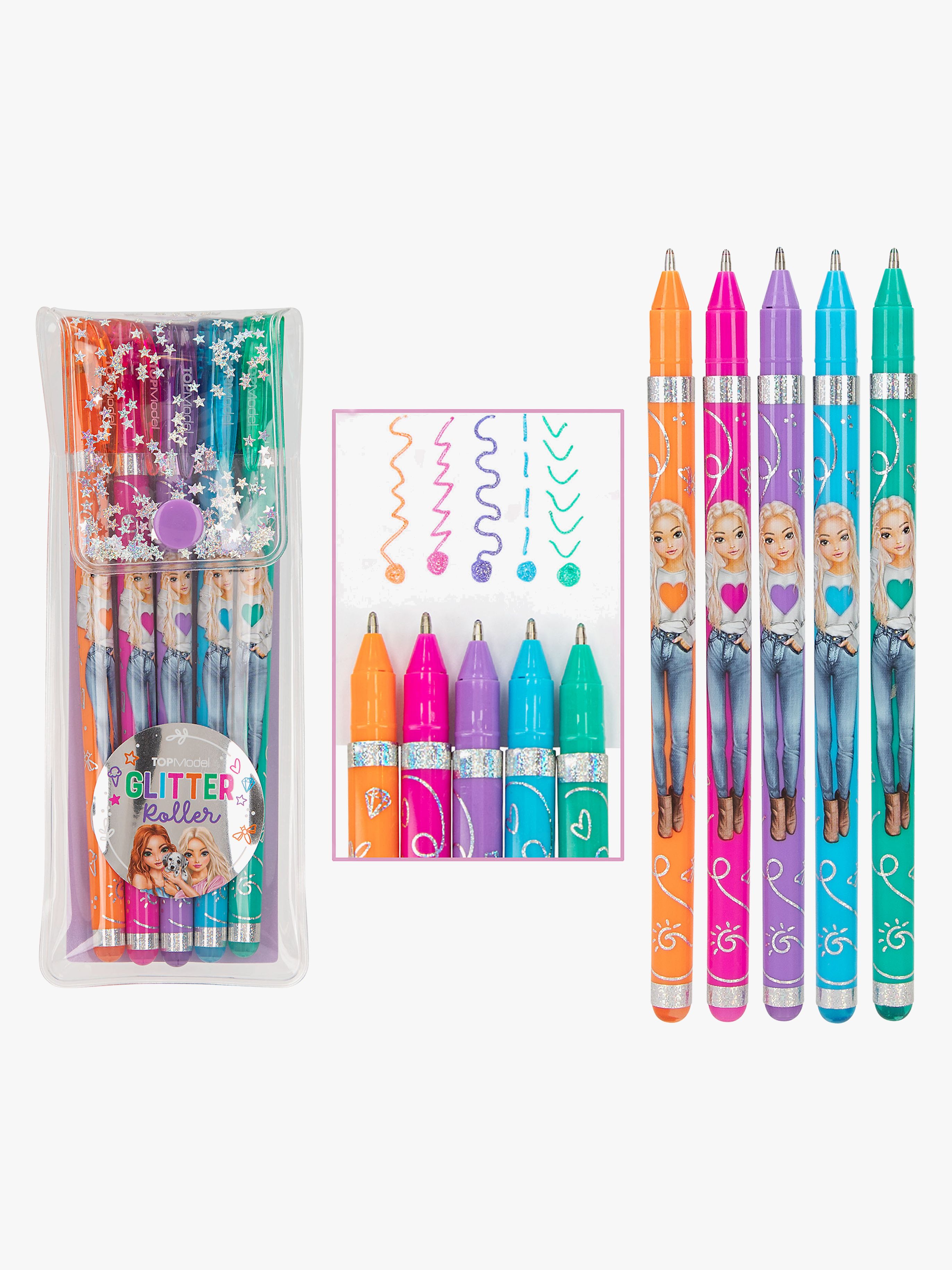 TOPModel Glitter-gelpenne 5-pak
