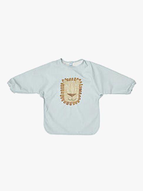 OYOY Lobo Løve  Langærmet Hagesmæk, Ice Blue