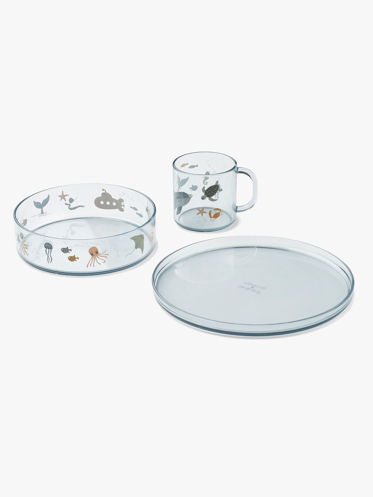 LIEWOOD Siva Tritan  Mønstret Spisesæt, Sea Creature/Sandy