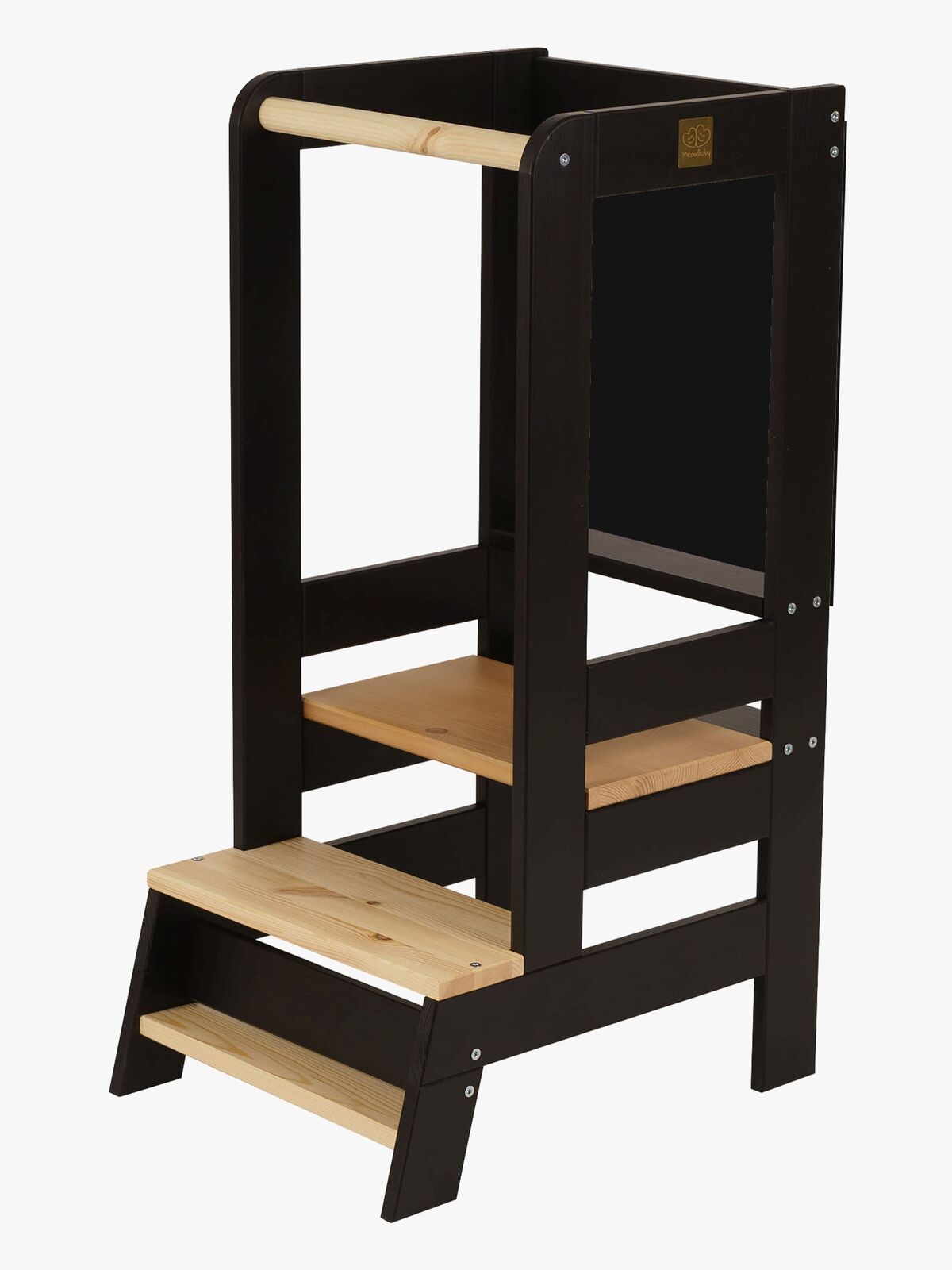 Meowbaby Læringstårn med Tegnetavle, Sort/Natur