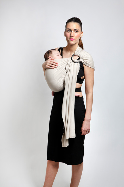 Love Radius No Knot Woven Ringslynge, White Gold