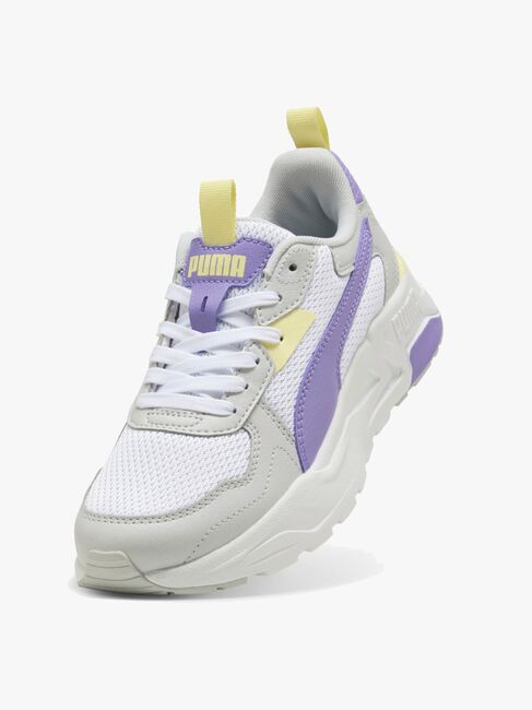 Puma Trinity Lite Jr Sneakers, White/Lavender Alert/Glacial Gray
