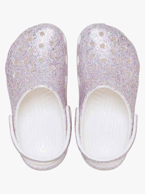 Crocs Classic Fantasy Glitter Crocs, Hvid
