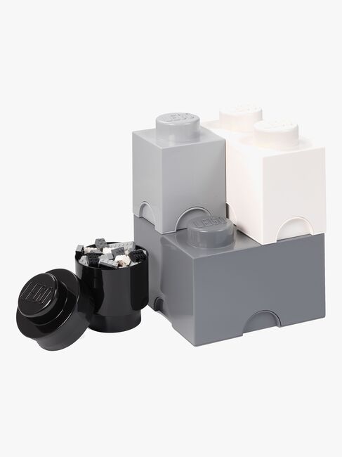LEGO Opbevaringskasse 4, White/Grey/Black