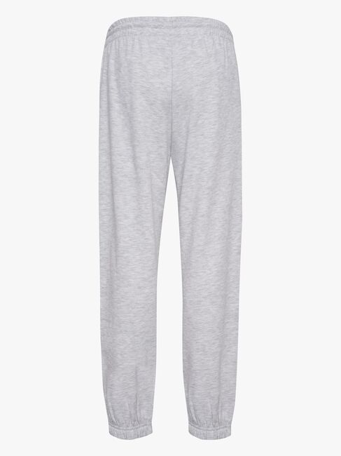 Hummel JR Loose Piping Joggingbukser, Light Grey Melange/Black