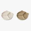LIEWOOD Stacy Opdelt Tallerken 2-pak, Sandy/Oat