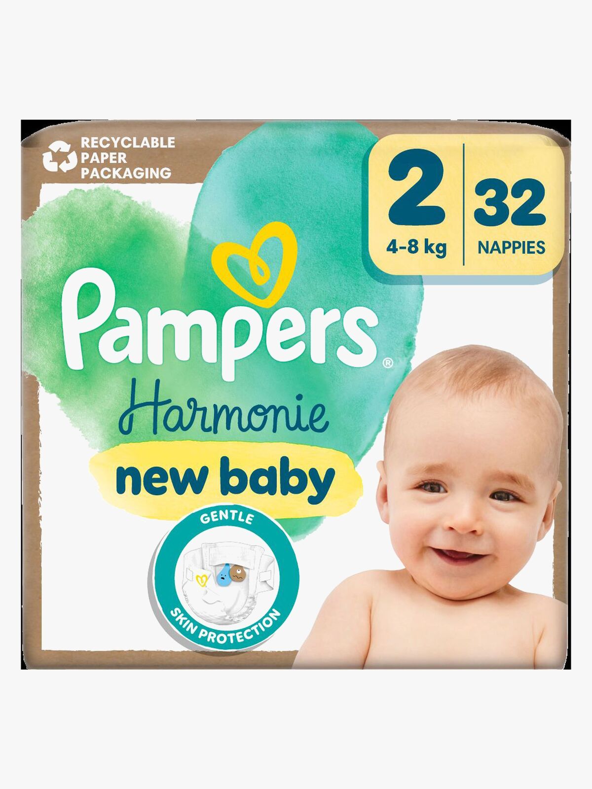 Pampers Harmonie New Baby Bleer Str. 2 4-8kg 32-pak