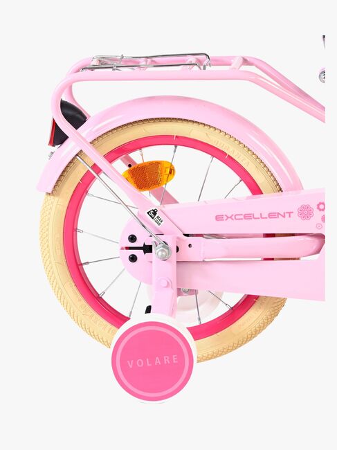 Volare Excellent Cykel med Kurv 14 Tommer, Pink