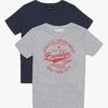 Luca & Lola Paulo T-Shirt 2-pak, Grey Melange/Navy