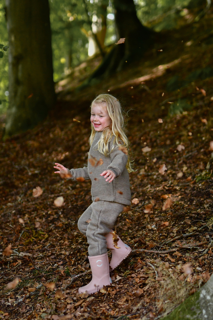 Mikk-Line Fleecebukser Baby Merinould, Melange Denver