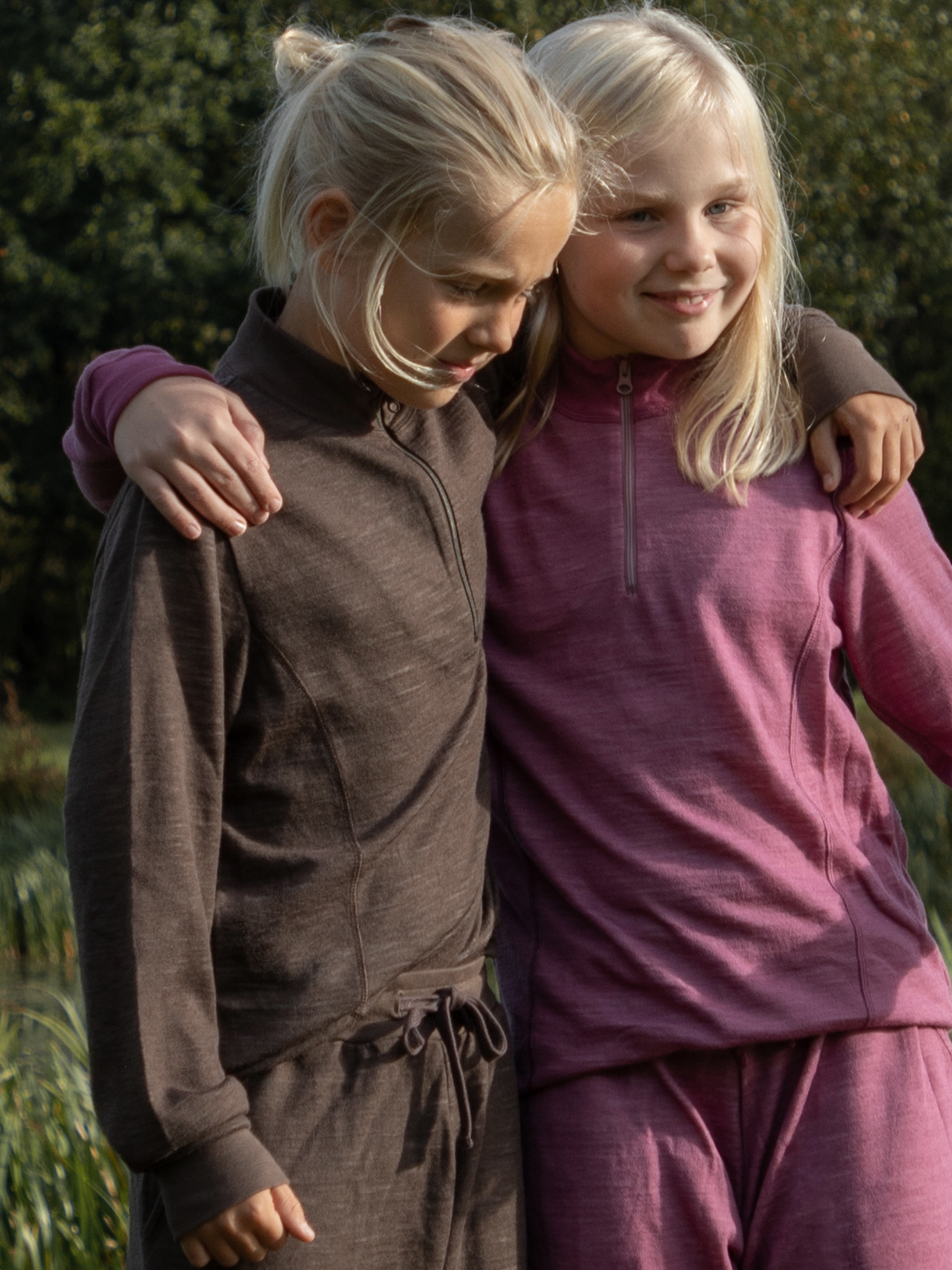 Joha Trøje med Half-Zip Merinould, Drk. Brown, 100