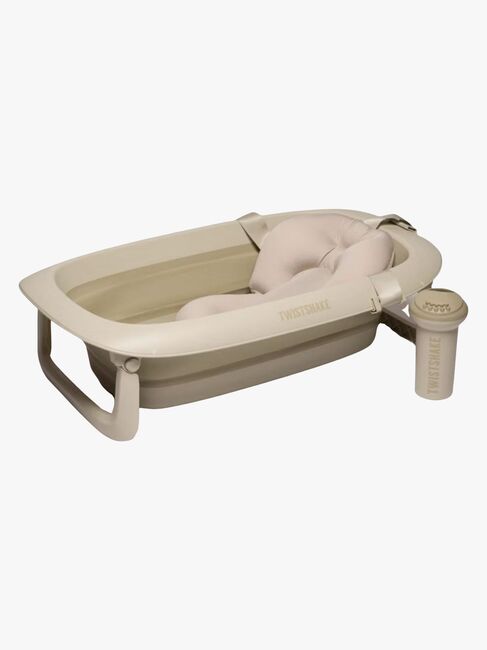 Twistshake Limited Edition Badekar inkl. Badestøtte & Skyllekande, Faded Beige