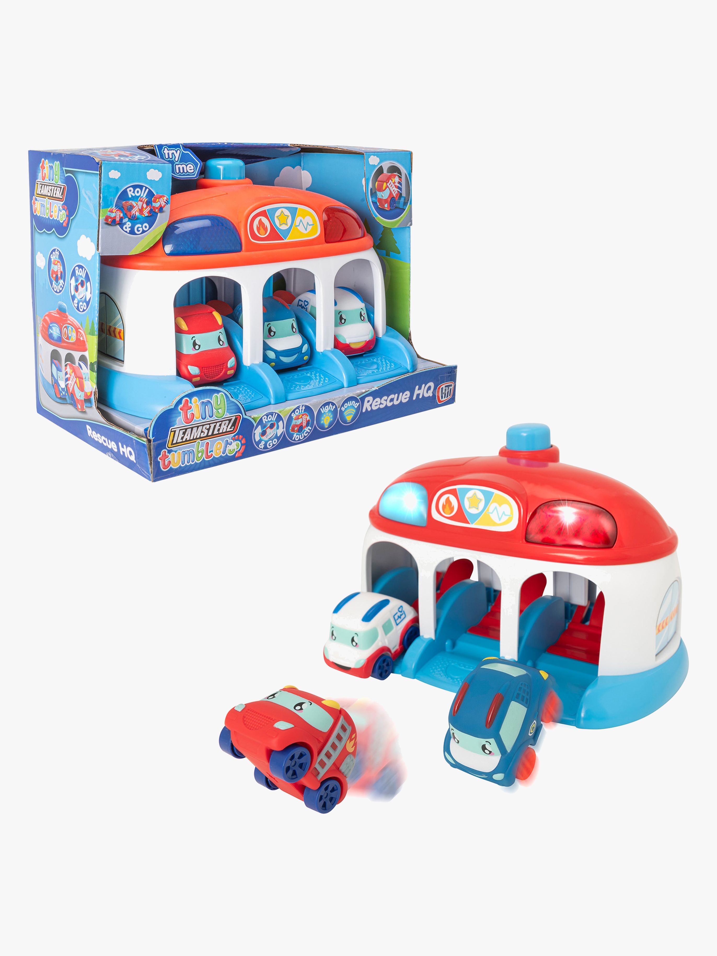 Tiny Teamsterz Tumblers Redningscenter Med Tre Biler