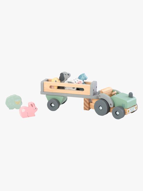 Kinder and Kids Traktor med Trailer og Dyr