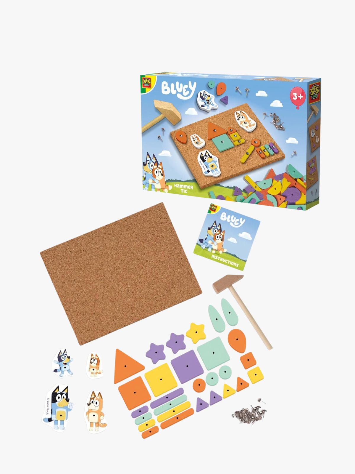 SES Creative Bluey Kreasæt Hammerplade