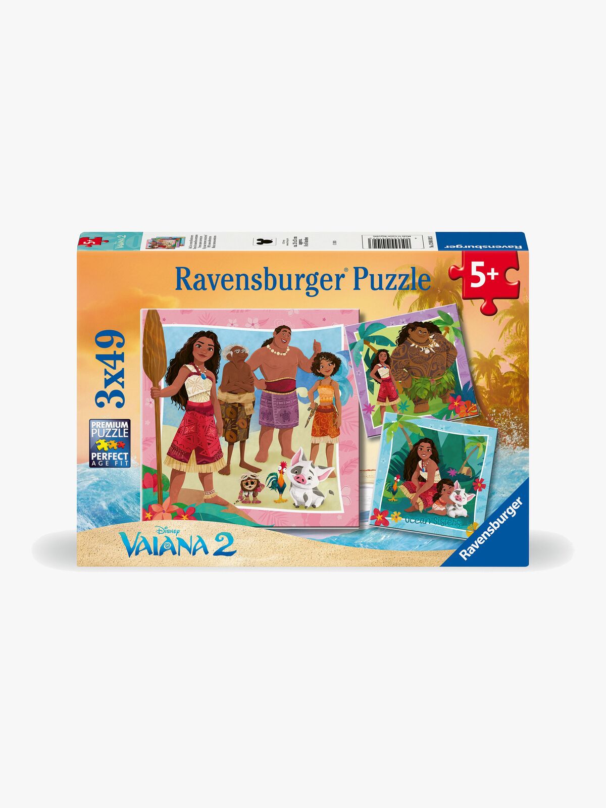 Ravensburger Disney Vaiana 2 Puslespil 3x49 Brikker