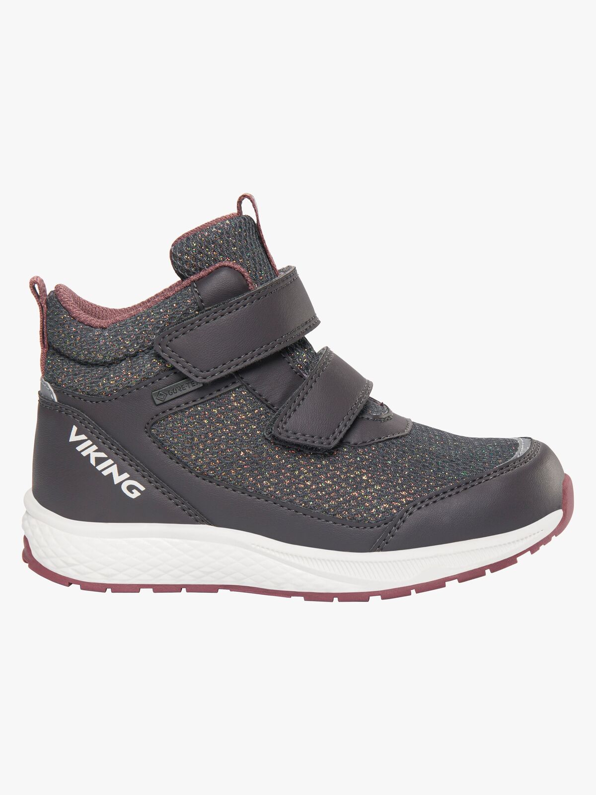 Viking Bouncy Glitter Mid 2V GTX Sneakers, Charcoal