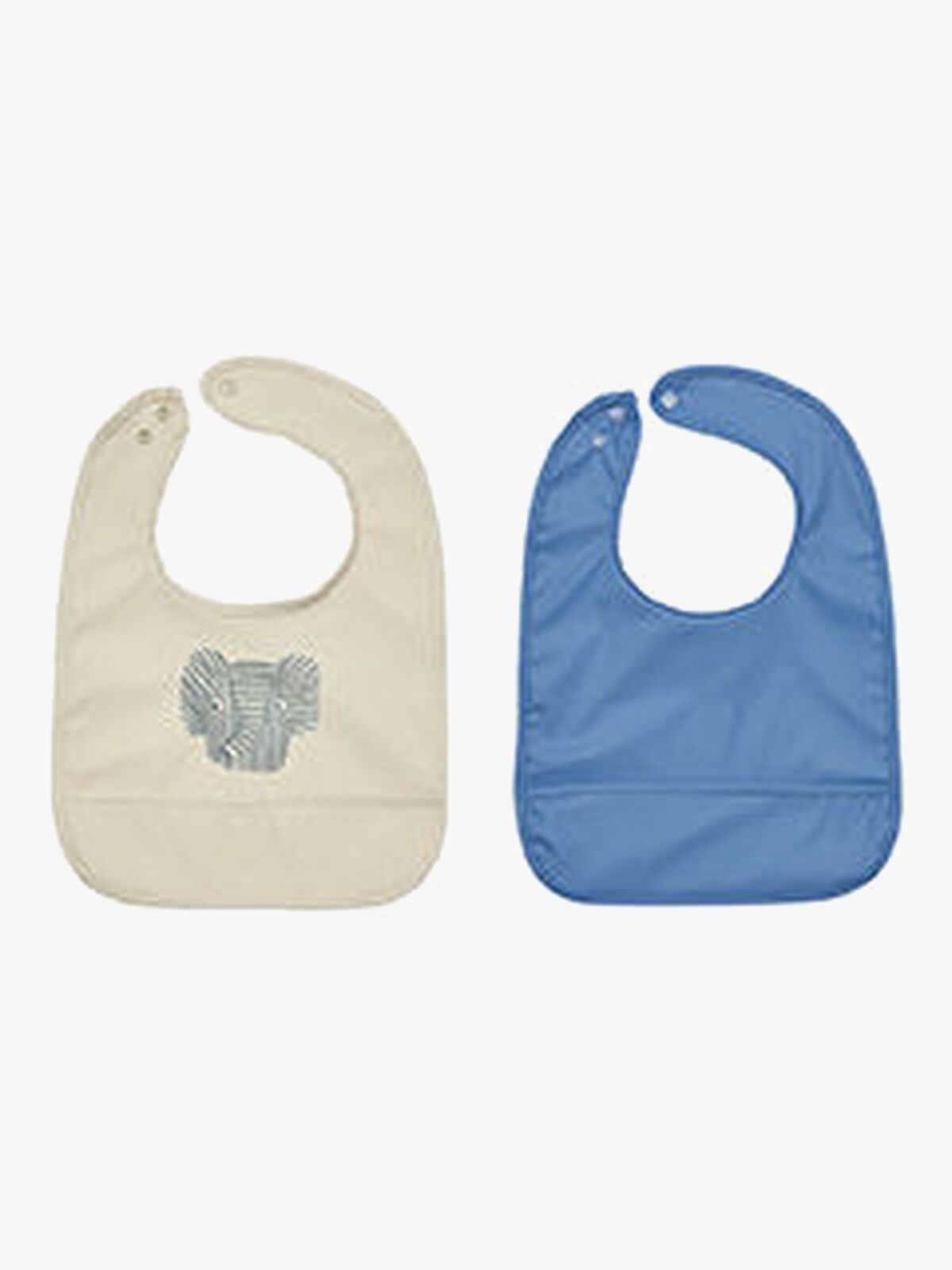 OYOY Erik Elefant Hagesmæk 2-pak, Beige/Blue
