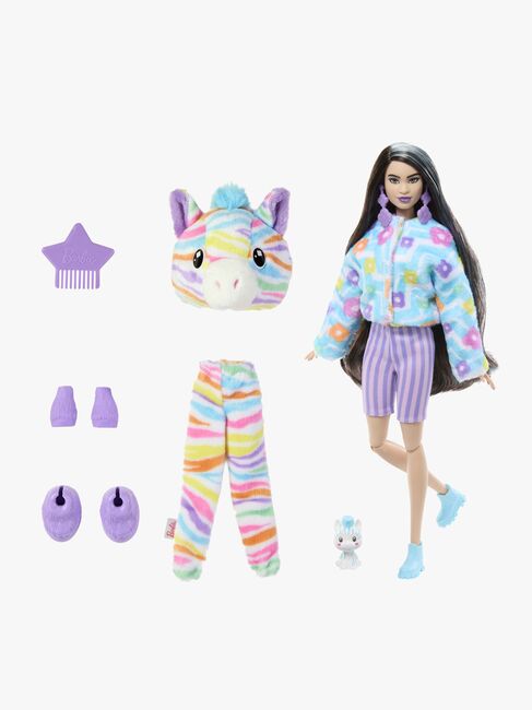 Barbie Cutie Reveal Dukke med Regnbuefarvet Zebra