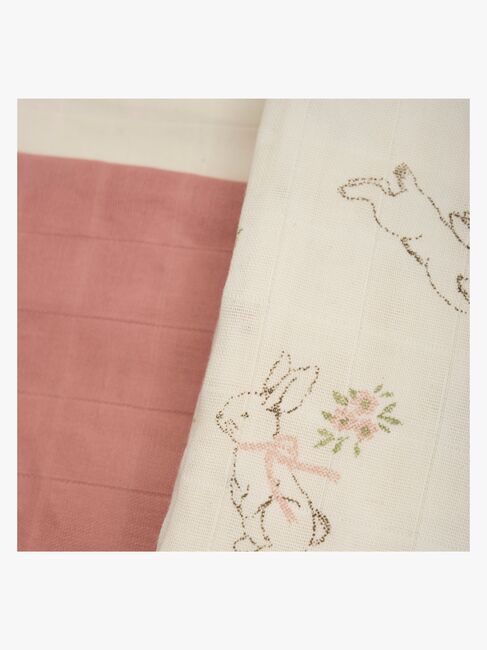 Pippi Tæpper/ Stofbleer i Musselin 3-Pak, Rose Tan