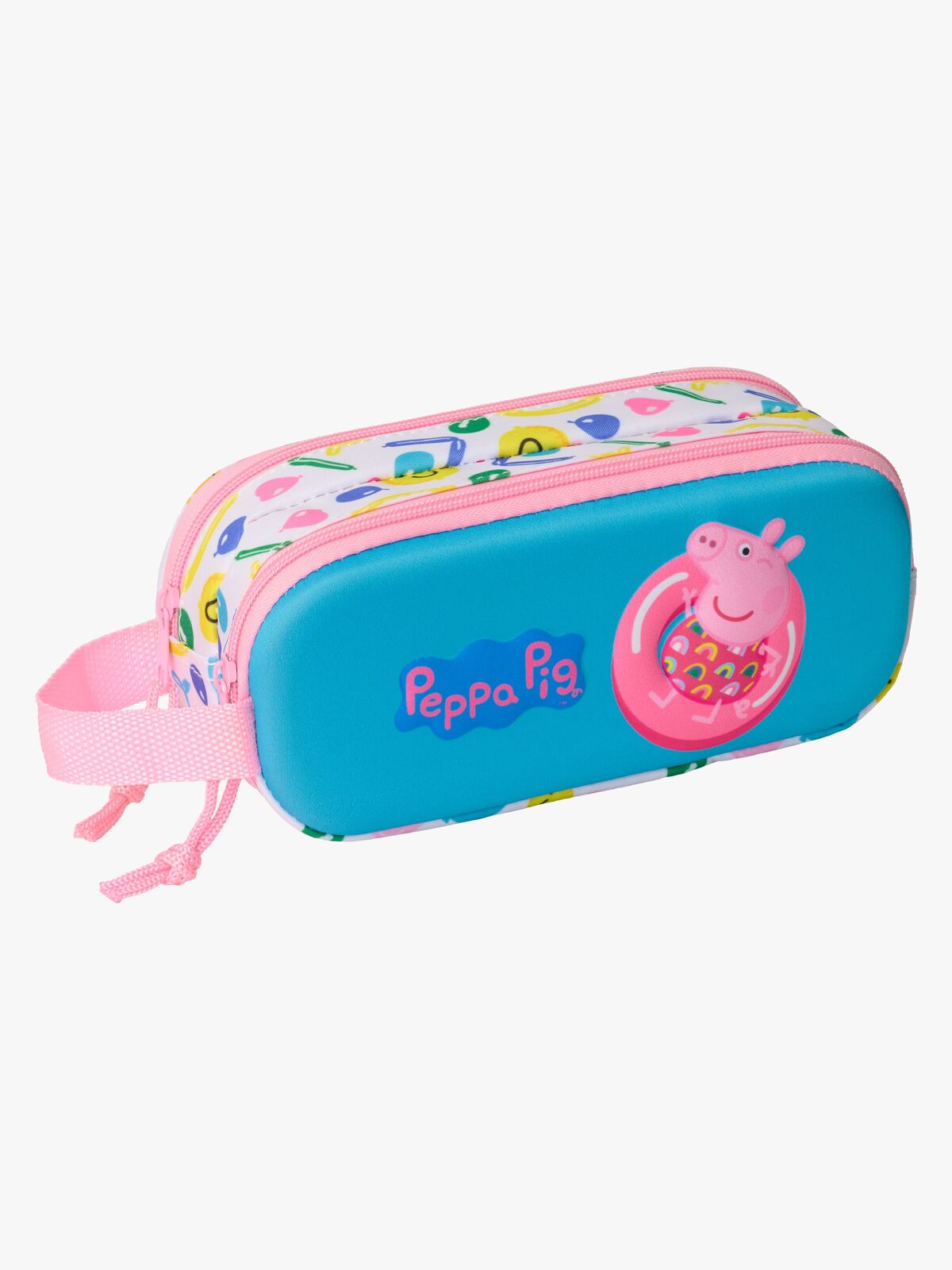 Gurli Gris 3D Dobbelt Penalhus, Blå/Pink