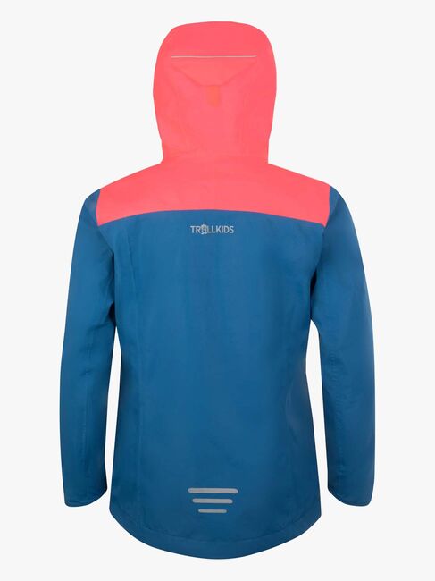 Trollkids Bergen Regnjakke, Midnight Blue/Coral