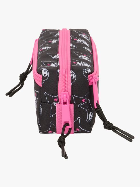 Hello Kitty Kuromi Penalhus med 3 Rum, Lyserød/sort