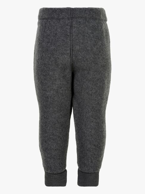 Mikk-Line Fleecebukser Merinould, Anthracite Melange