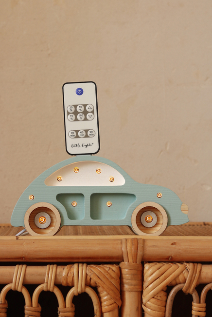 Little Lights Mini Lampe Bil, Retro Blue