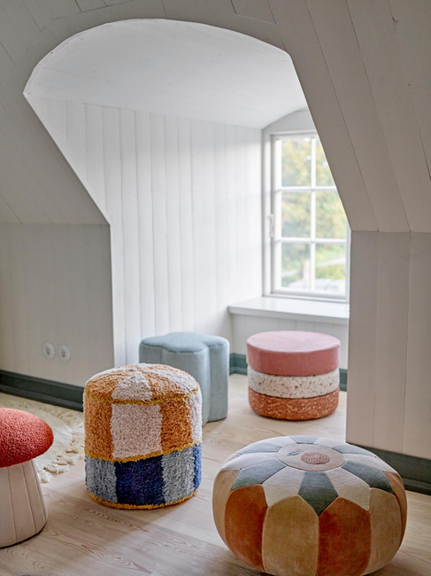 Bloomingville MINI Kio Puf, Blå