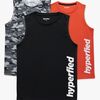 Hyperfied Bounce Tank Top 3-pak, Black/Camo Black/Koi