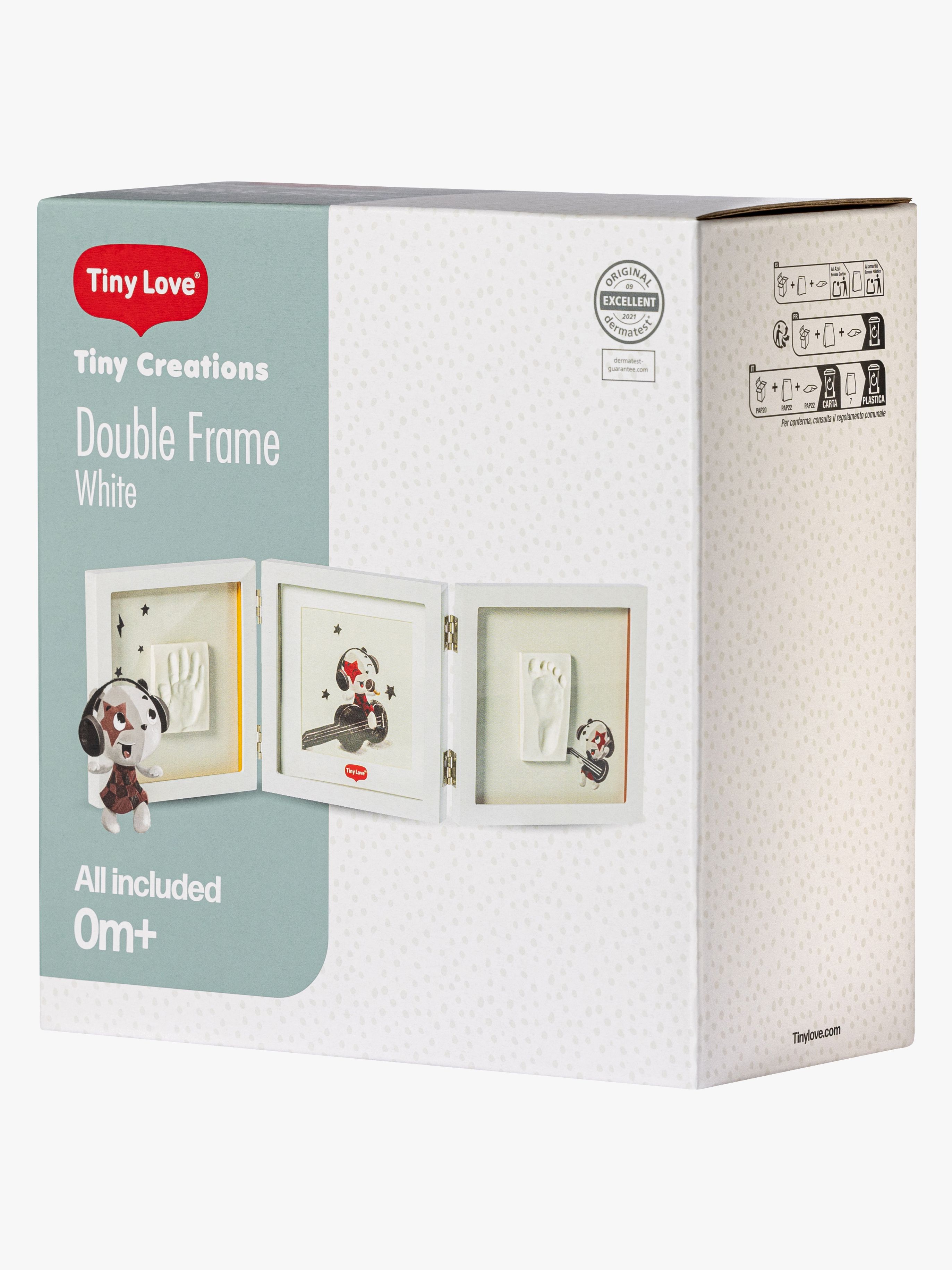 Tiny Love Babyprint Ramme Håndaftryk Dobbelt, Hvid