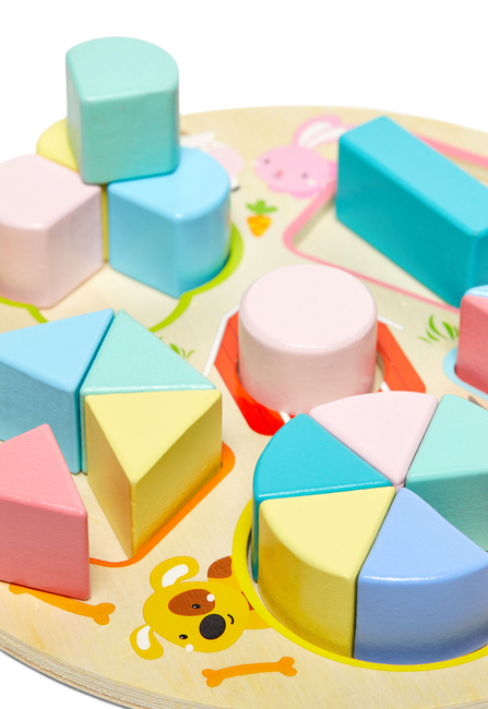 Fippla Træpuslespil Former 21 Brikker