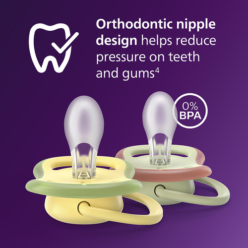 Philips Avent Ultra Air-sut 6-18m 2-pak, Lyserød/Grøn