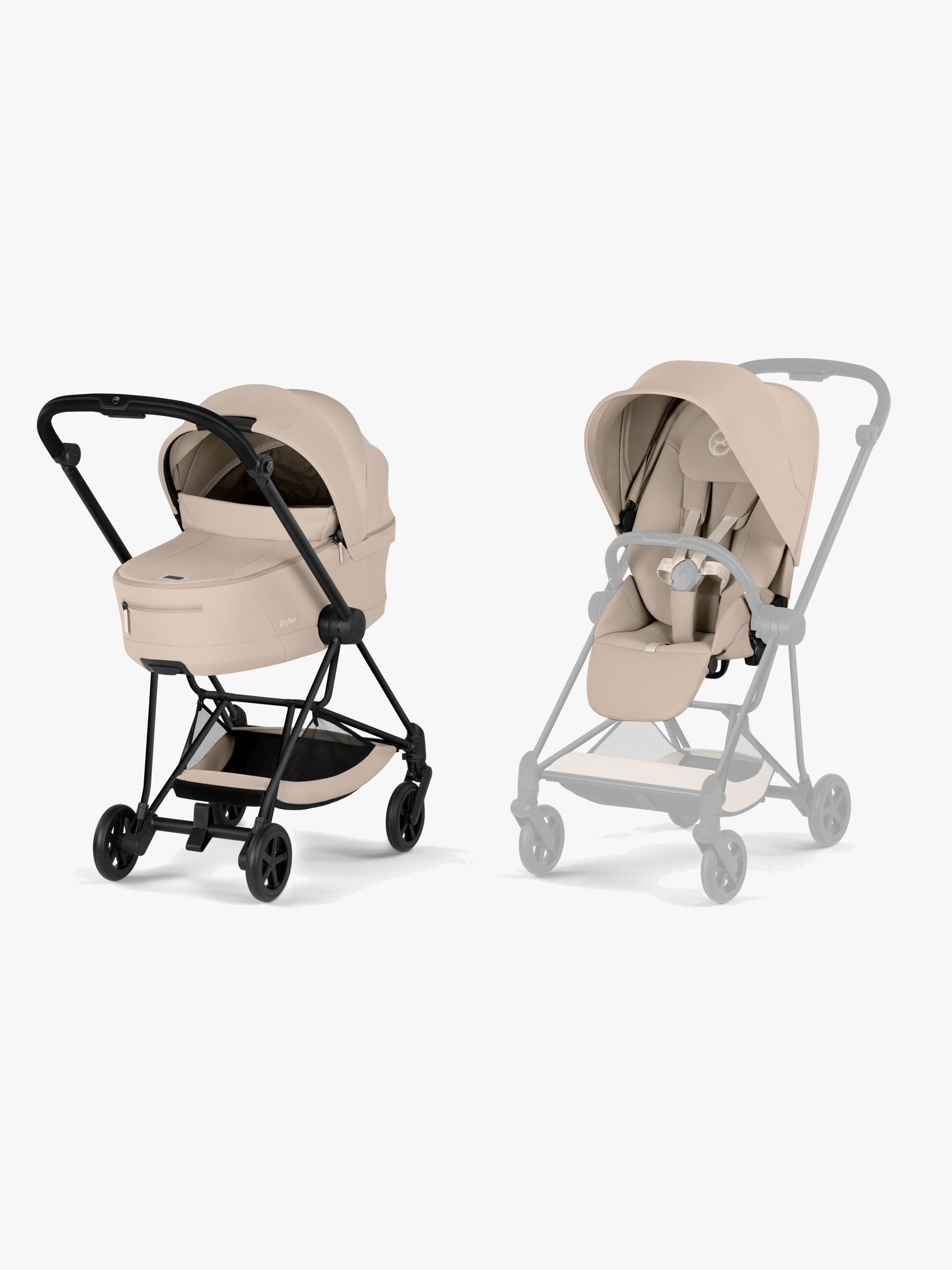 Cybex MIOS Comfort Duovogn, Matt Black/Cozy Beige